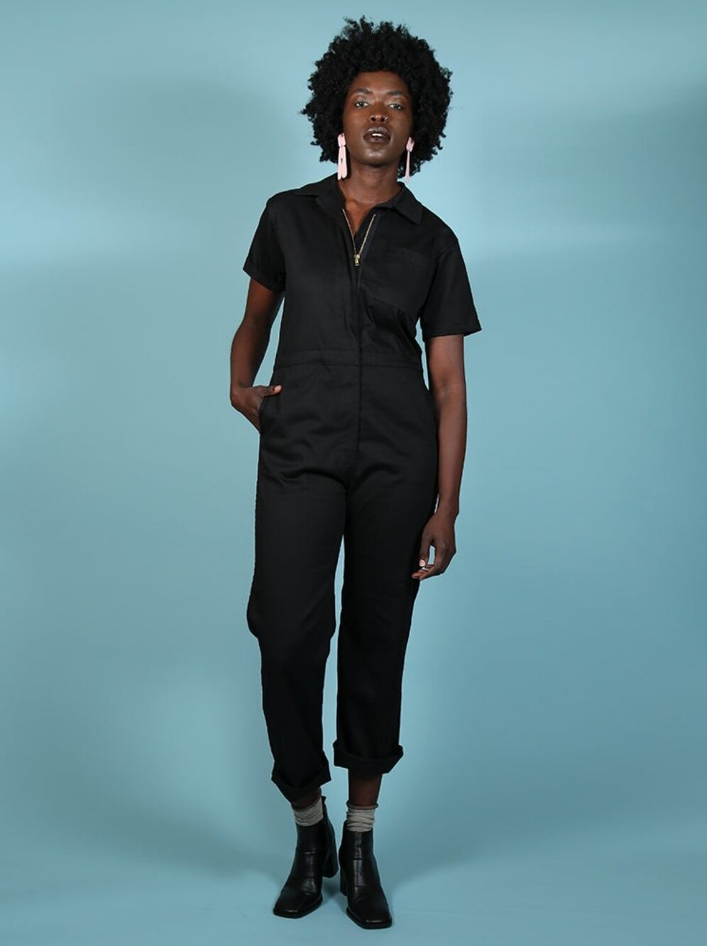 Nooworks Short-Sleeve Utility Jumpsuit